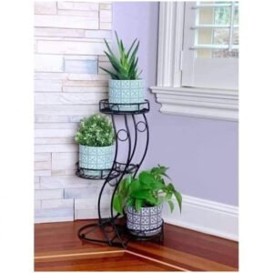 Indoor and Outdoor 3 tier iron plant stand and flower pot holder garden