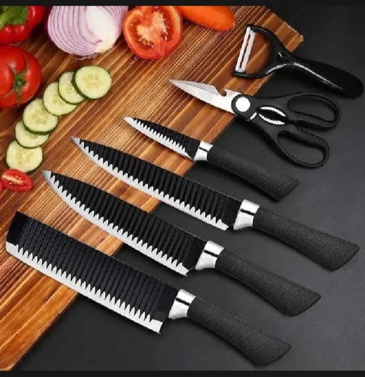 Zepter Non-Stick Coated Kitchen Knife Set – 6-Piece Collection