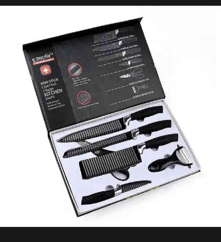 Zepter Non-Stick Coated Kitchen Knife Set – 6-Piece Collection - Image 5