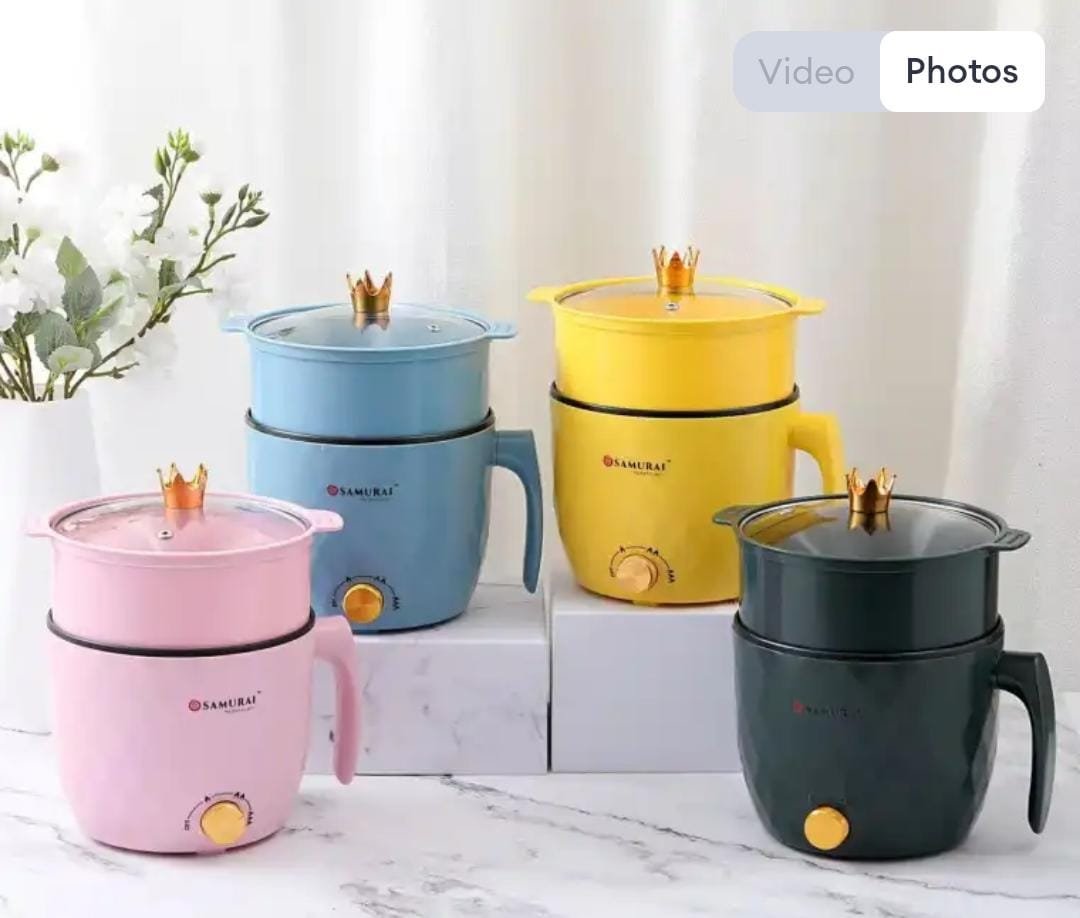 SAMURAI 2-in-1 Multifunctional Electric Cooking Pot – Non-Stick, Adjustable Heat, Steamer & Boiler - Image 3