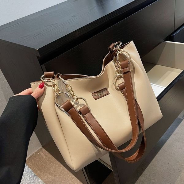 Premium Soft PU Leather Women Shoulder Bag – Golden Chain Strap | Large Capacity | Daily & Office Use - Image 3